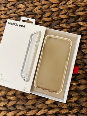 tech21 Clear Protective Phone Case in Tan/Clear